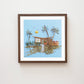 "Mid-Century Beach House" Flower Print