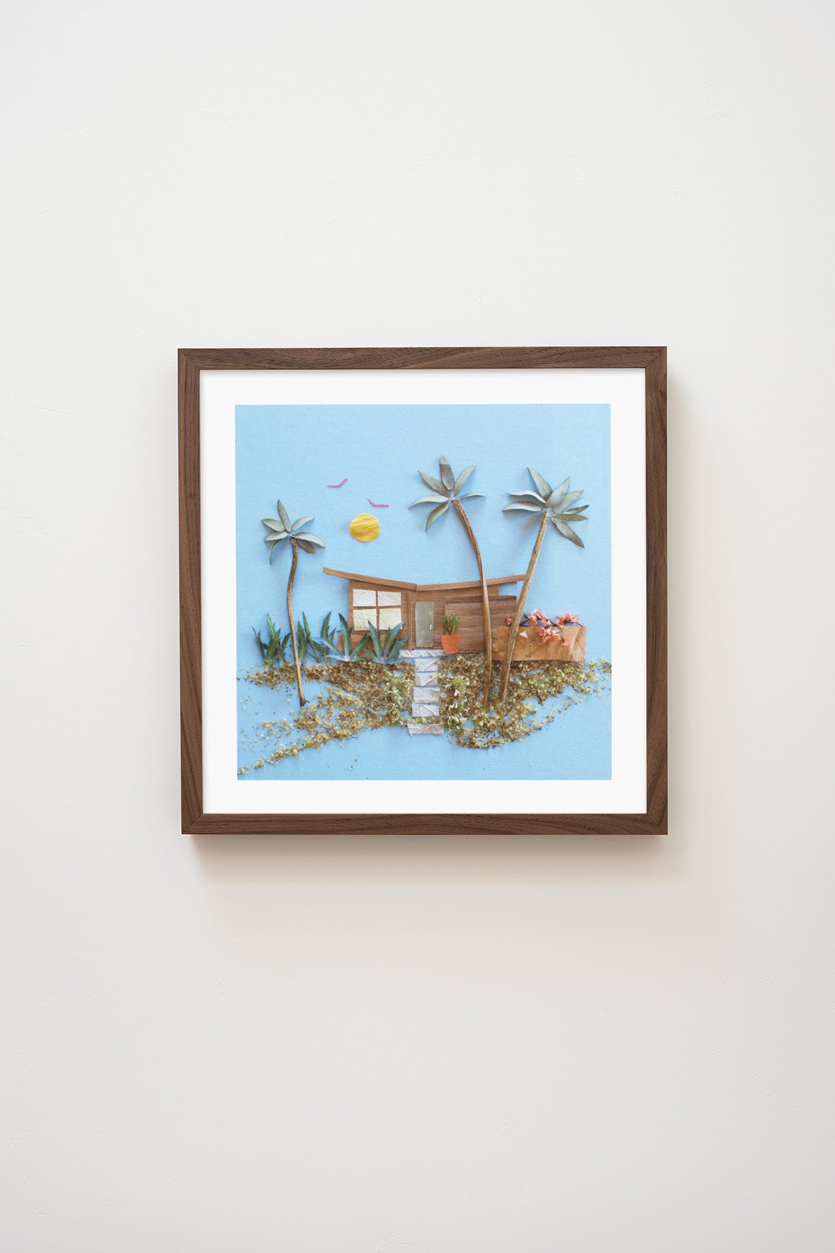 "Mid-Century Beach House" Flower Print