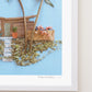 "Mid-Century Beach House" Flower Print