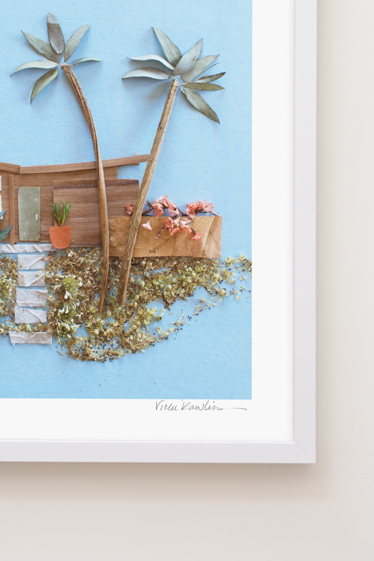 "Mid-Century Beach House" Flower Print