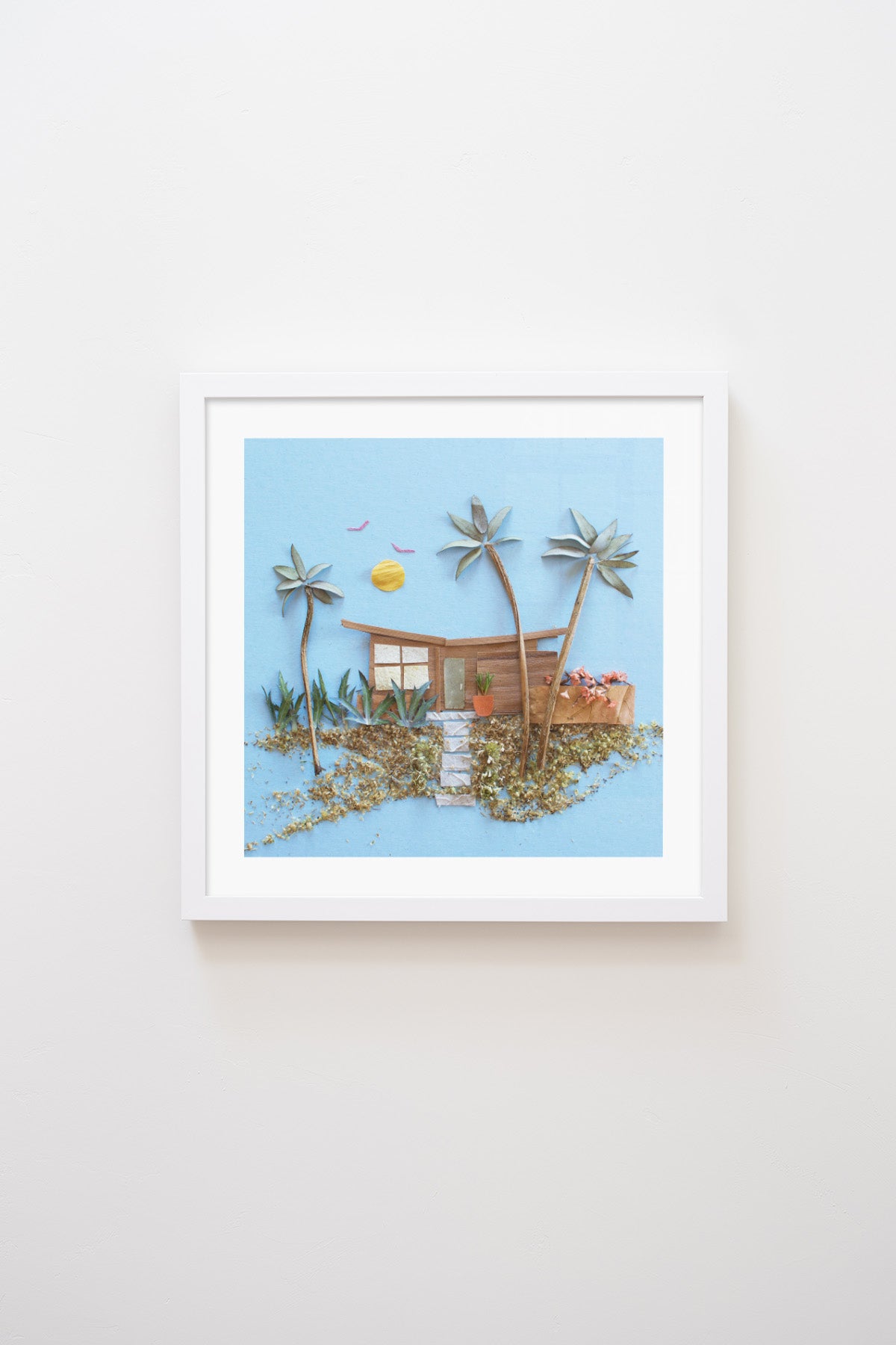 "Mid-Century Beach House" Flower Print