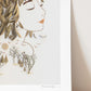 "Moon Bird" Flower Print