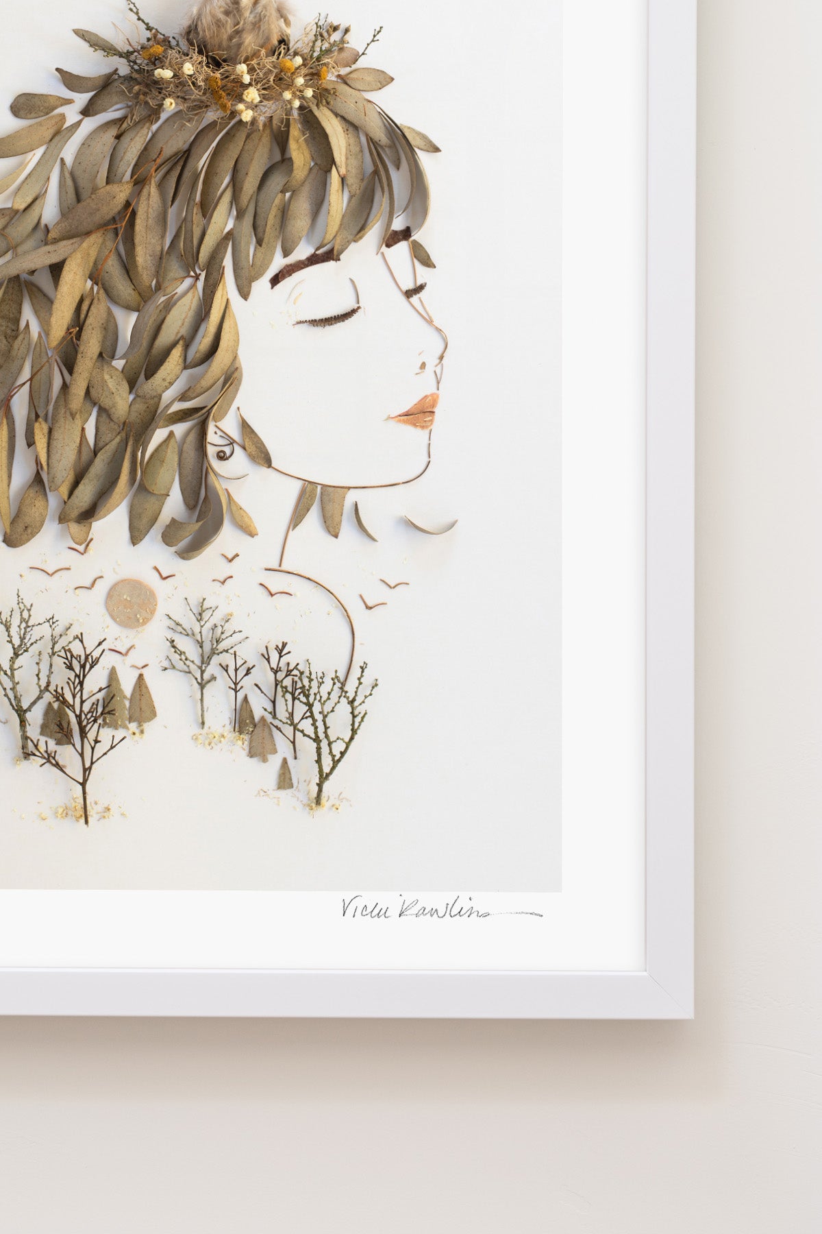 "Moon Bird" Flower Print