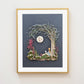 "The Moon & Me" Flower Print