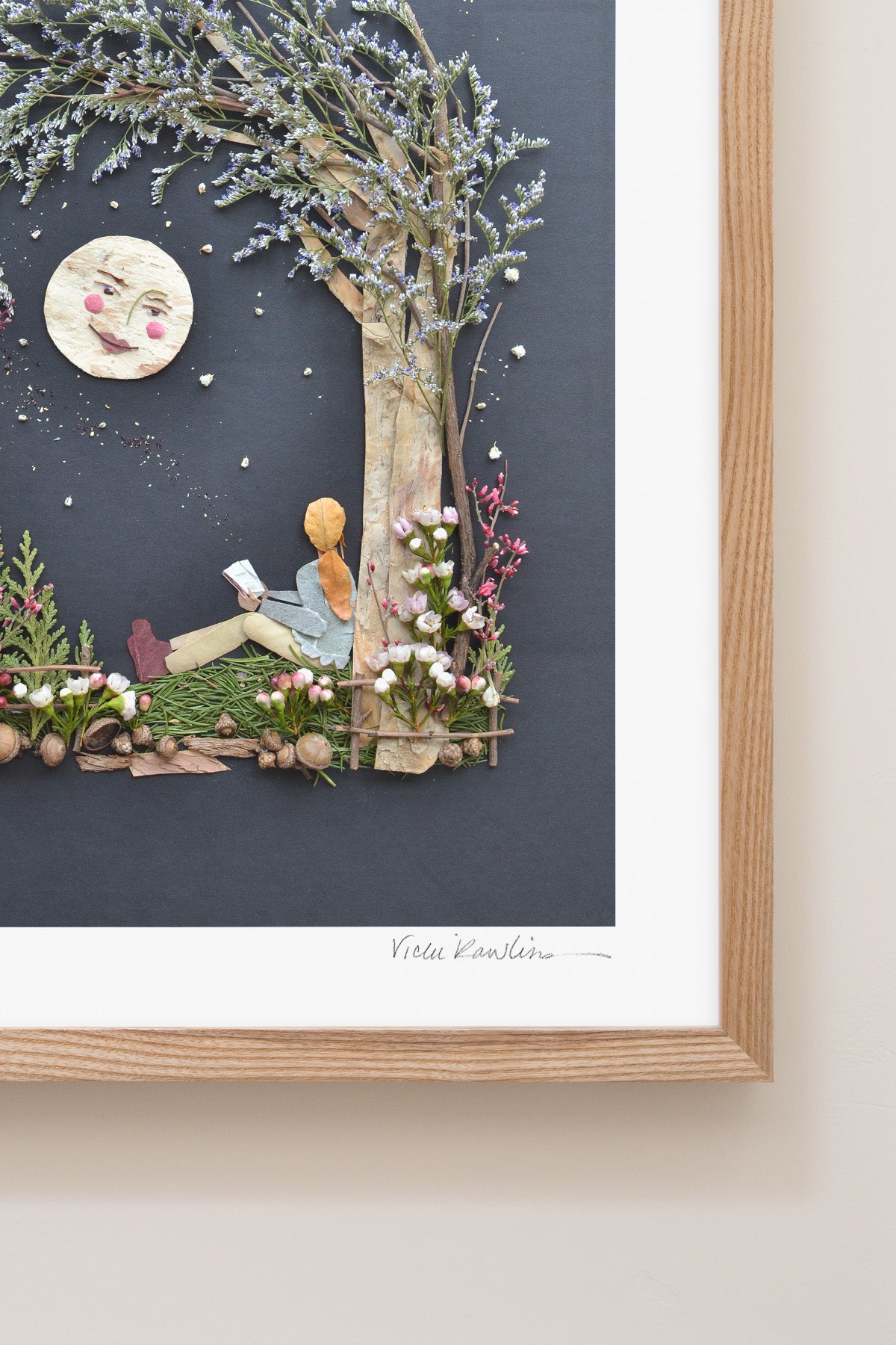 "The Moon & Me" Flower Print