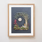 "The Moon & Me" Flower Print