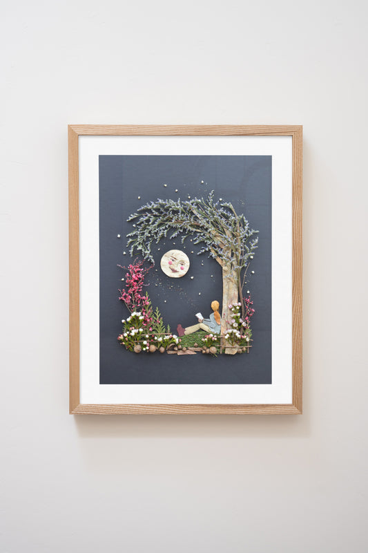 "The Moon & Me" Flower Print