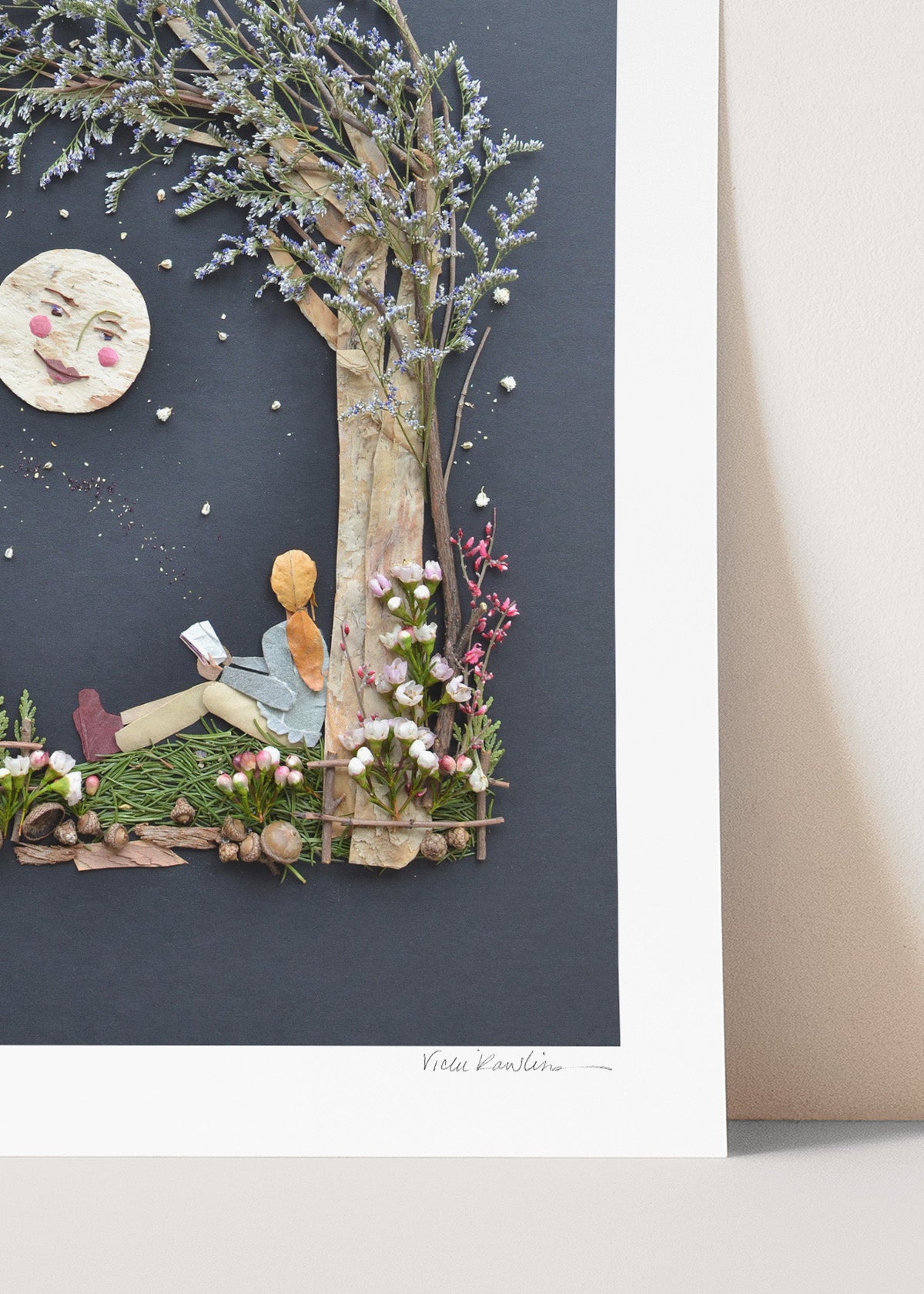 "The Moon & Me" Flower Print