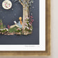 "The Moon & Me" Flower Print