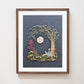 "The Moon & Me" Flower Print