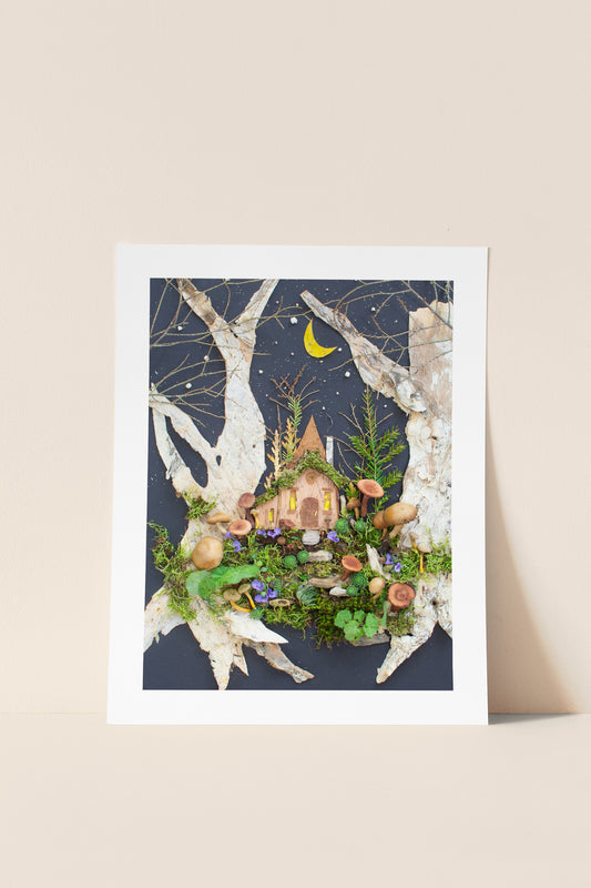 "Mushroom Inn" Flower Print