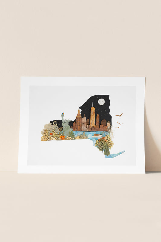 "New York" Flower Print