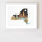 "New York" Flower Print