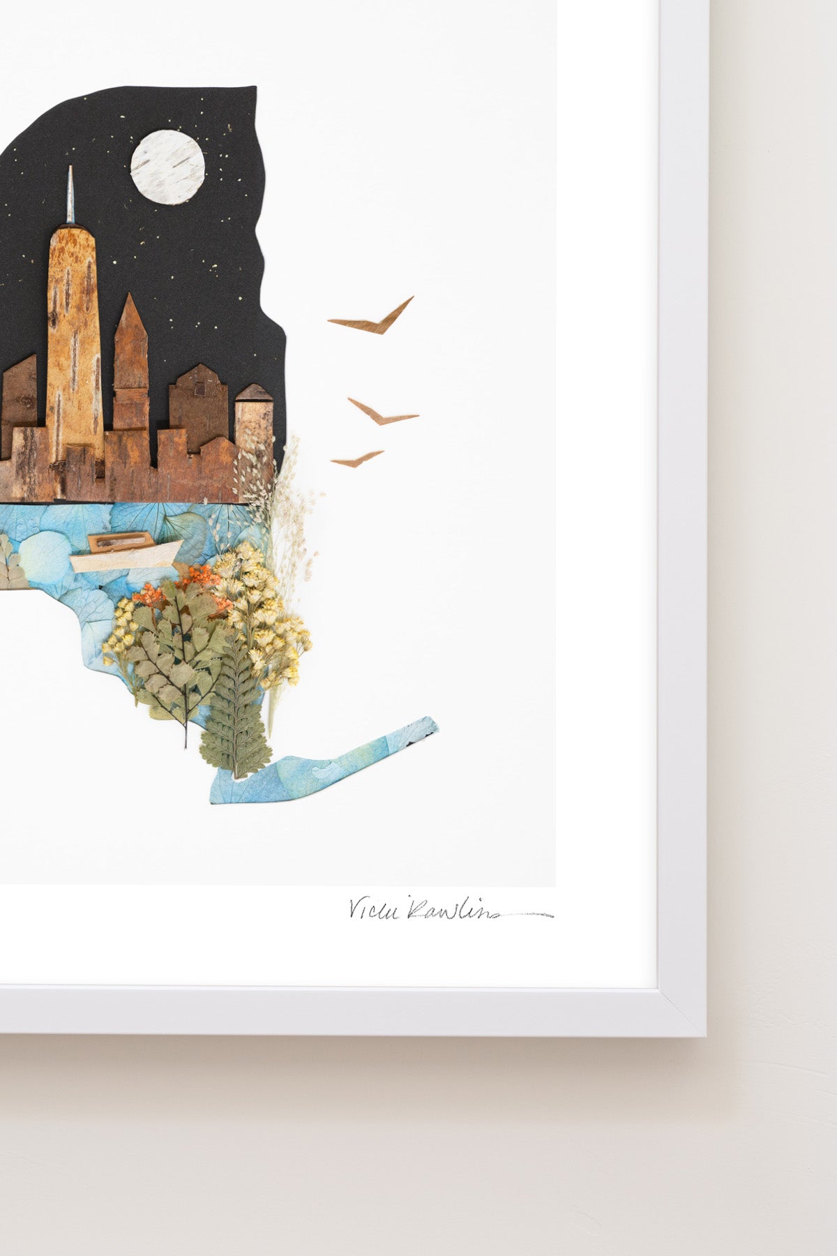 "New York" Flower Print