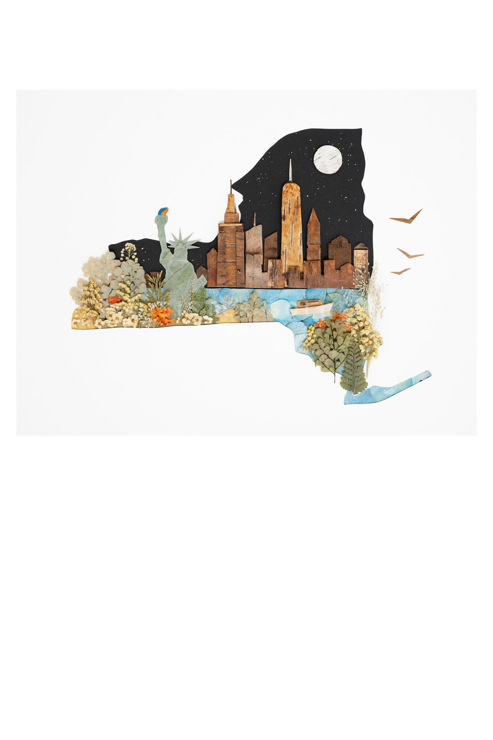 "New York" Flower Print