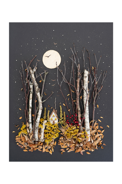 "November" Flower Print