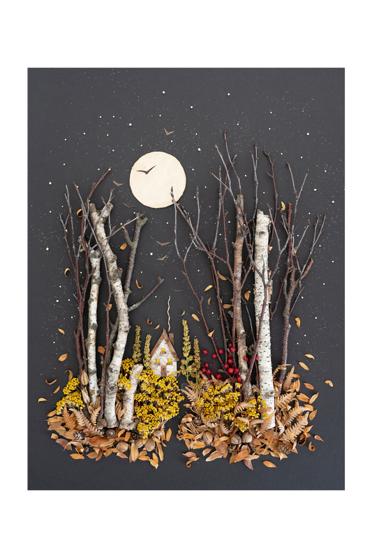 "November" Flower Print