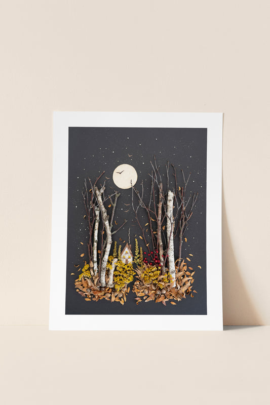 "November" Flower Print