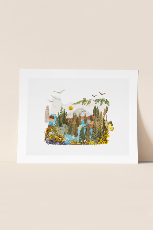 "Oregon" Flower Print