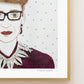 "The Notorious RBG" Flower Print