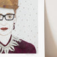 "The Notorious RBG" Flower Print