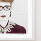 "The Notorious RBG" Flower Print
