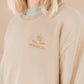 Embroidered Flower Crewneck Sweatshirt