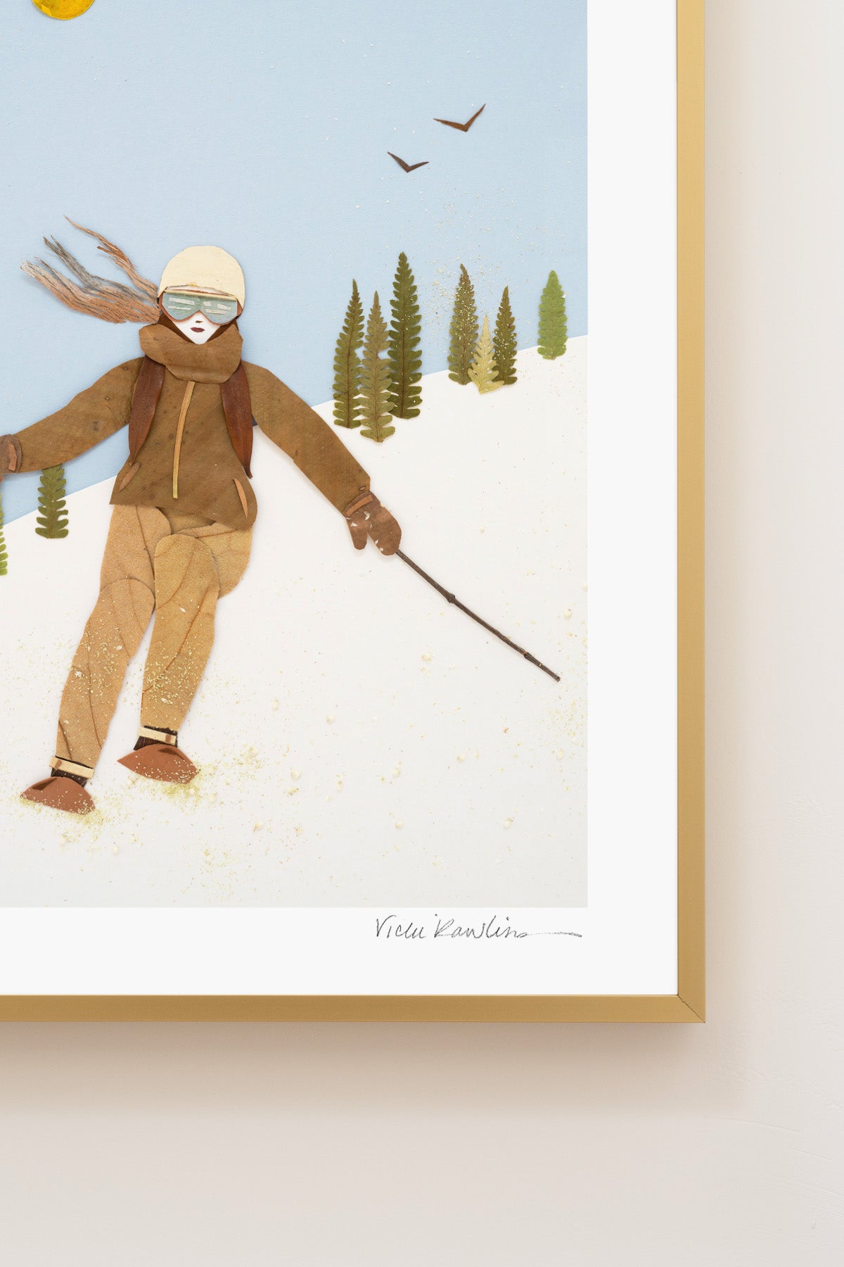 "Ski Like a Girl" Flower Print