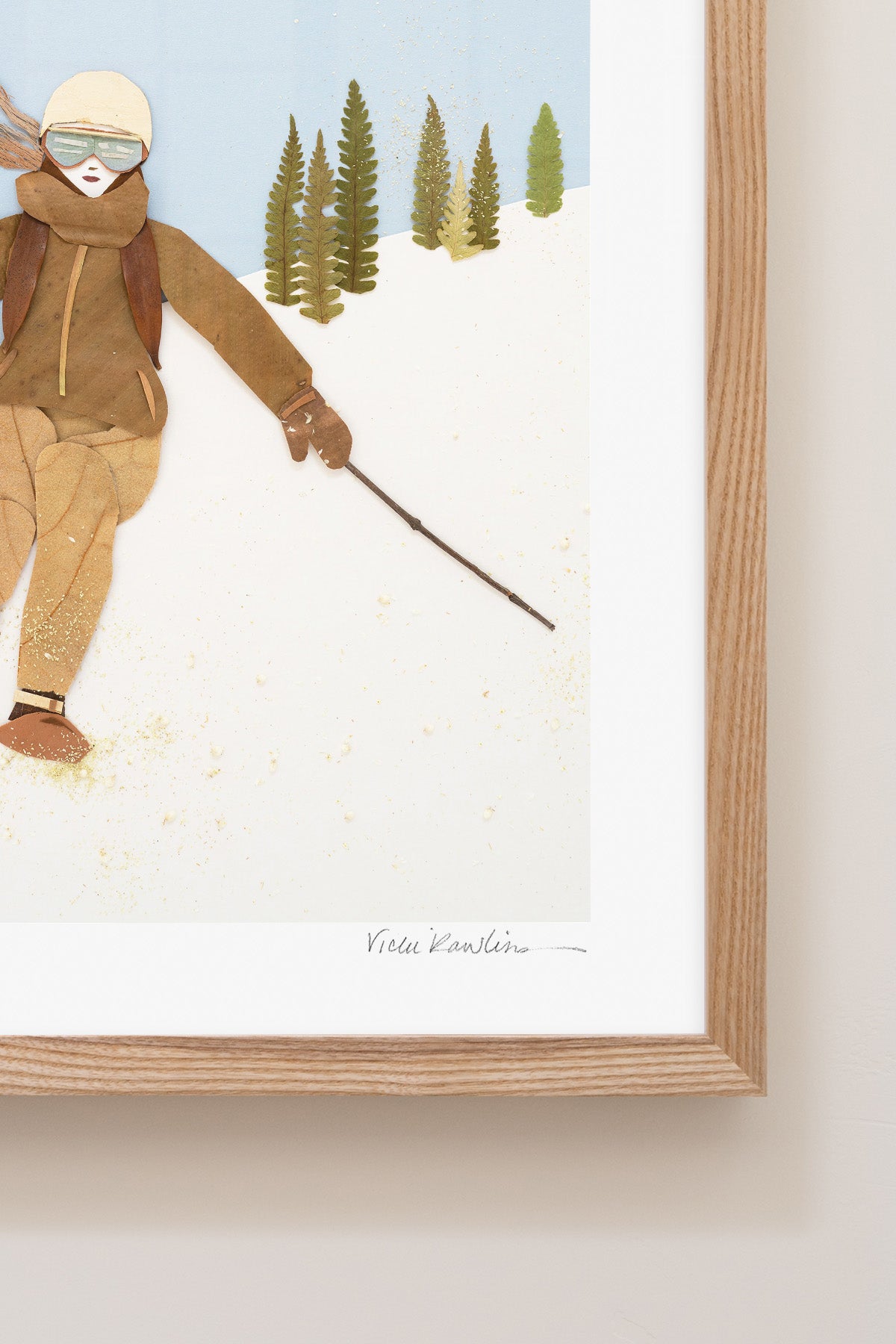 "Ski Like a Girl" Flower Print