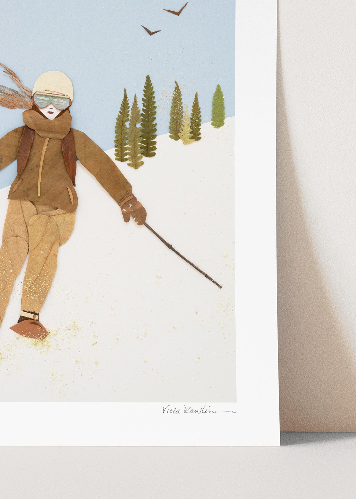 "Ski Like a Girl" Flower Print