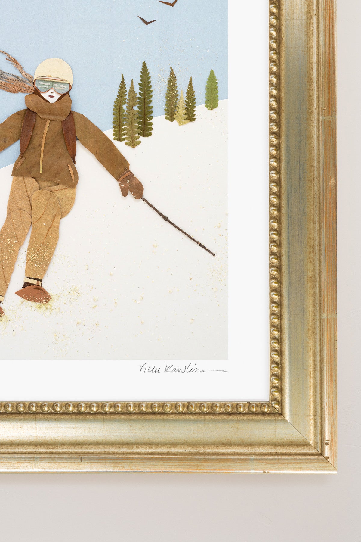 "Ski Like a Girl" Flower Print