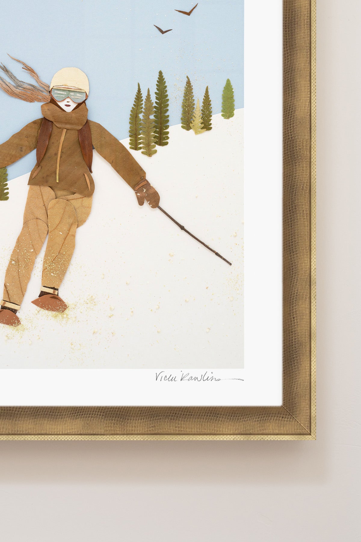 "Ski Like a Girl" Flower Print