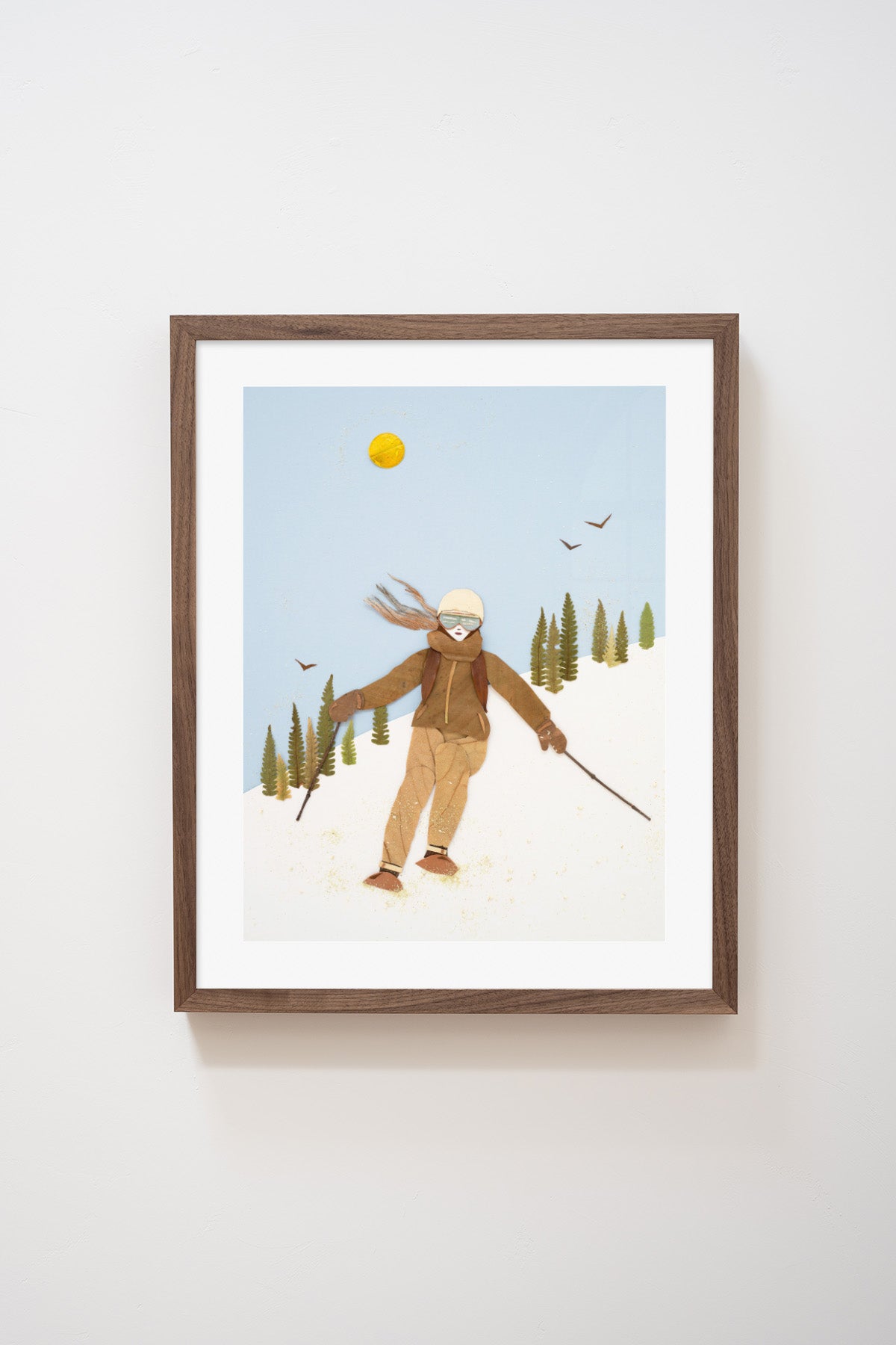 "Ski Like a Girl" Flower Print