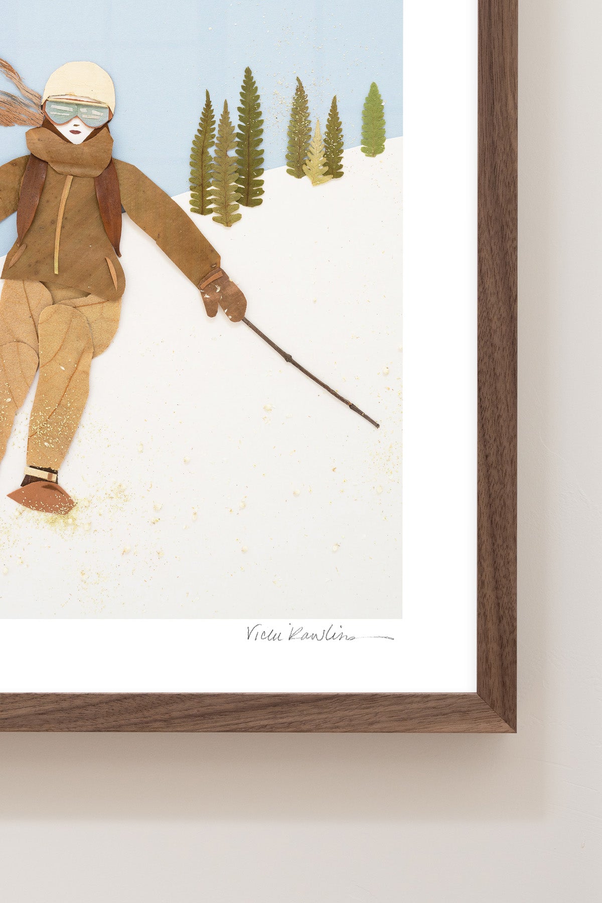 "Ski Like a Girl" Flower Print