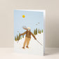 "Ski Like a Girl" Greeting Card