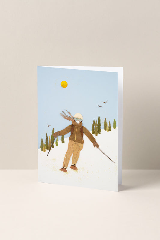 "Ski Like a Girl" Greeting Card