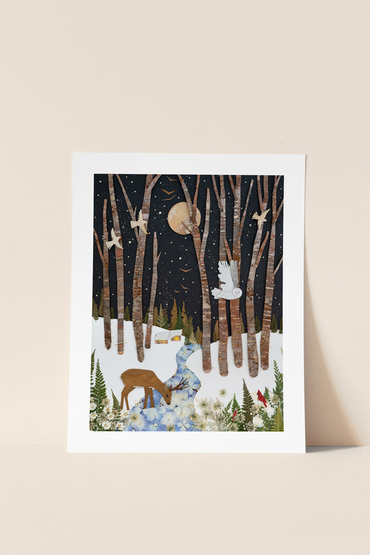 "Snowbird" Flower Print