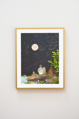 Sister Golden Stargazers Flower Print