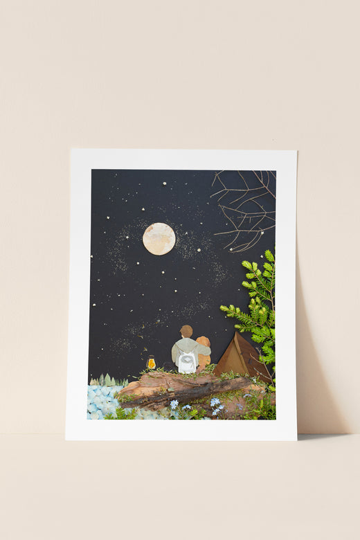 Sister Golden Stargazers Flower Print
