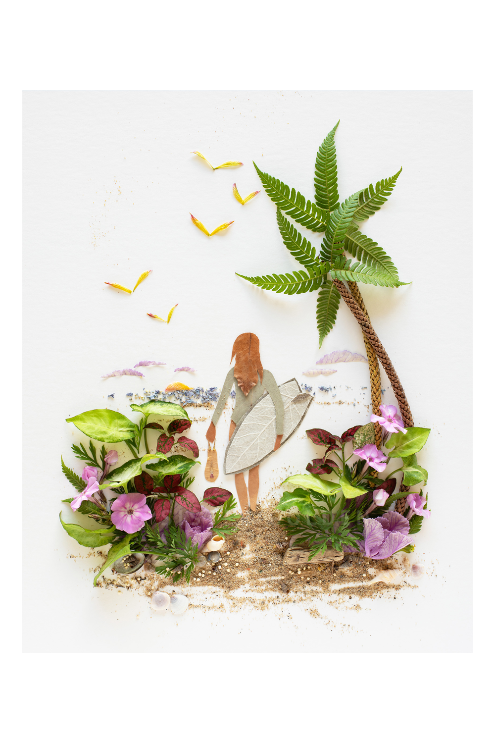 "Surf Like a Girl" Flower Print