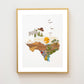 "Texas" Flower Print