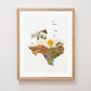 "Texas" Flower Print
