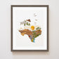 "Texas" Flower Print