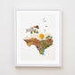 "Texas" Flower Print