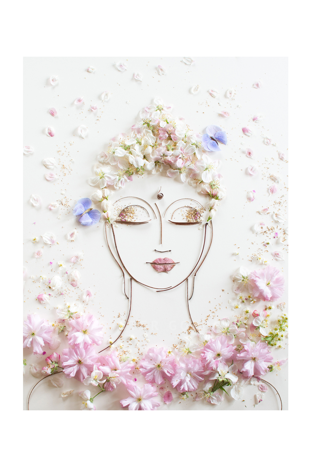 "Tranquility Buddha" Flower Print (Unframed) - Sister Golden