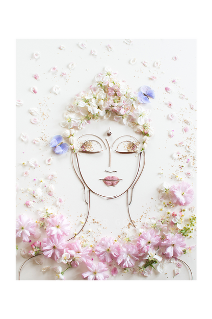 "Tranquility Buddha" Flower Print (Unframed) - Sister Golden