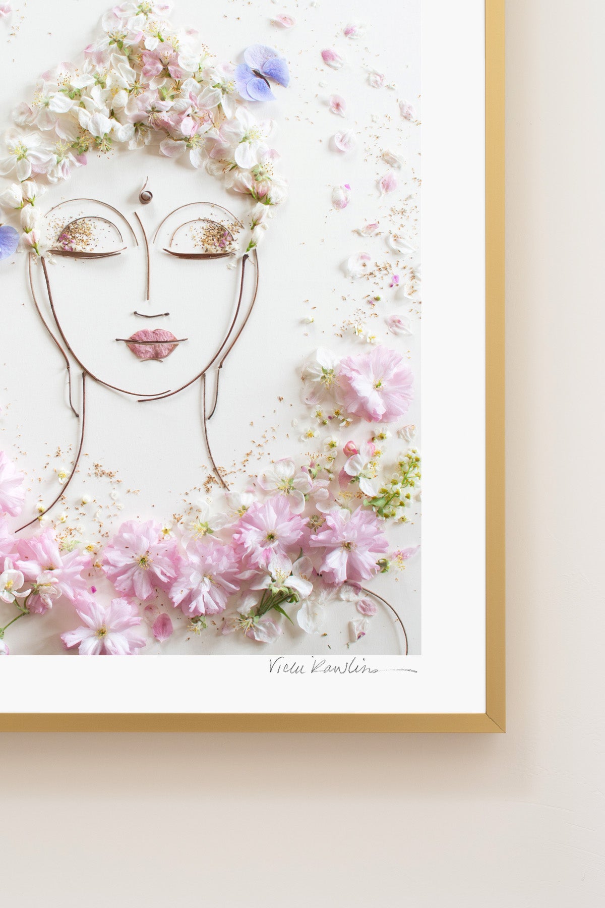 "Tranquility Buddha" Flower Print