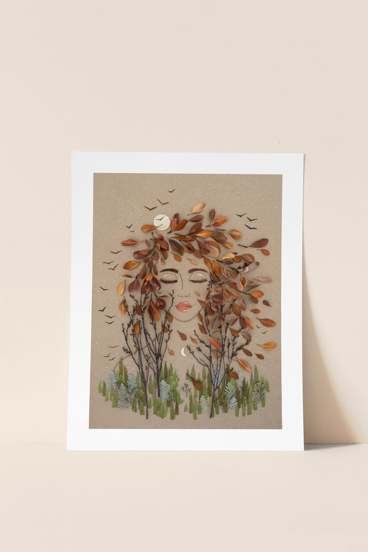 "Two Moons" Flower Print