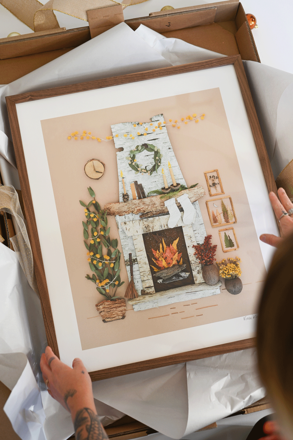 "Cozy Christmas" Flower Print