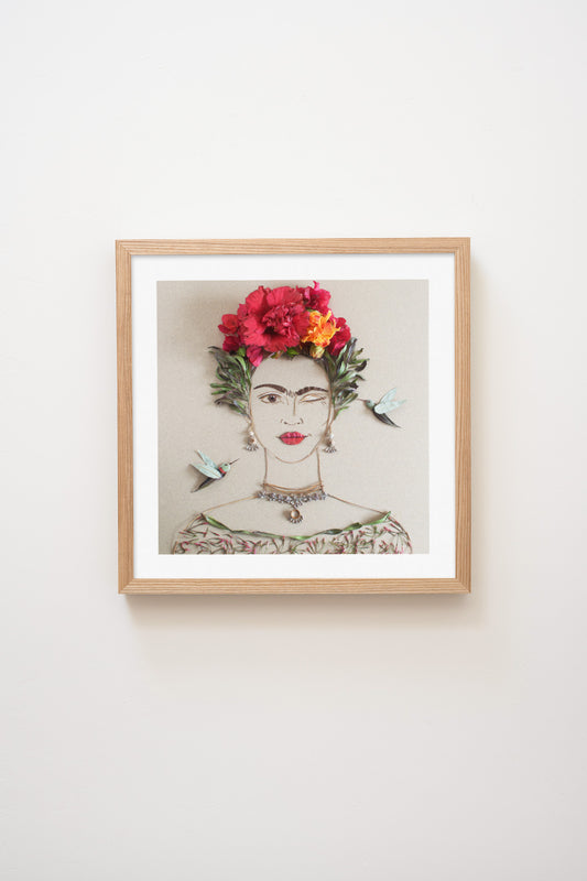 "What Would Frida Do?" Flower Print